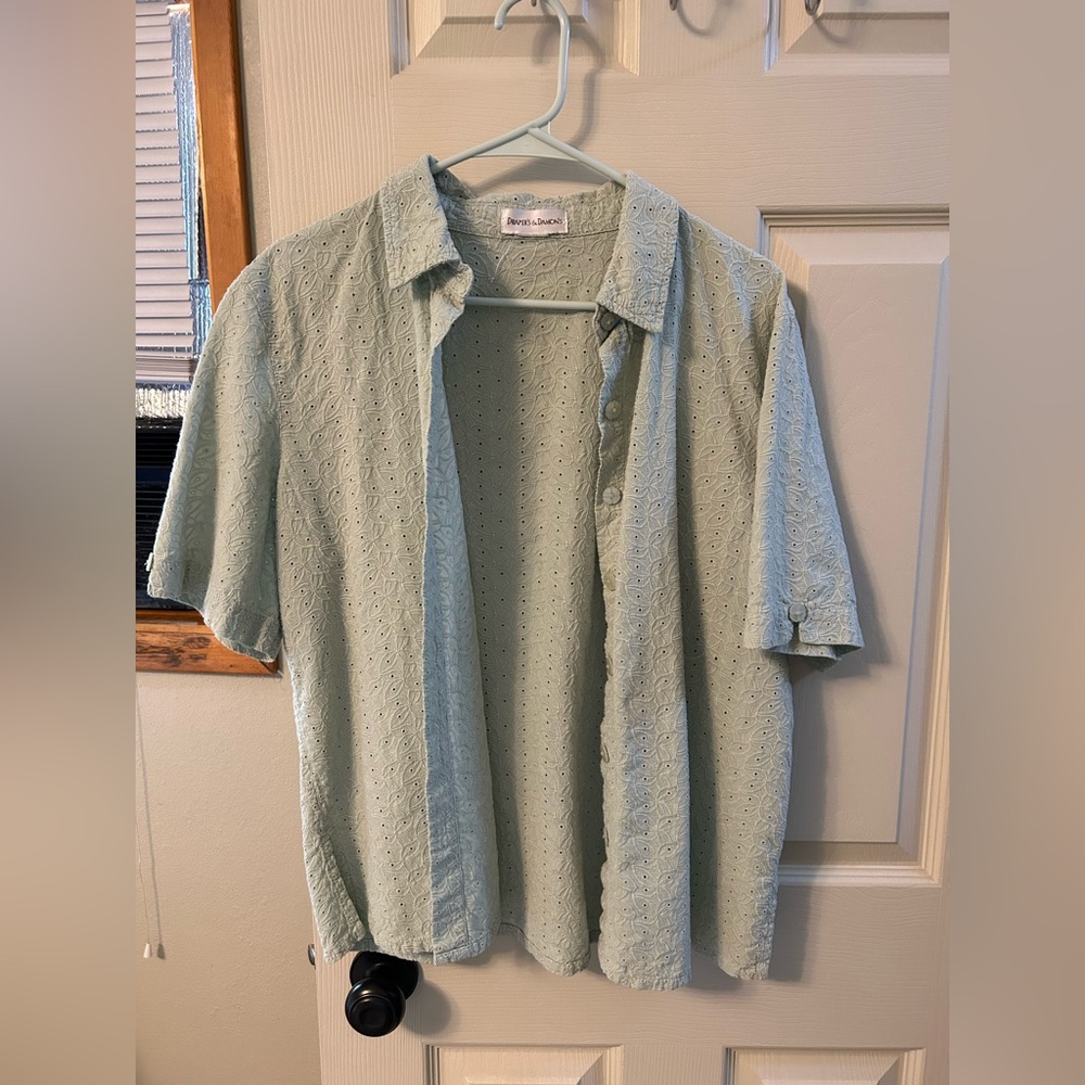 Green Button Up Shirt SOLD